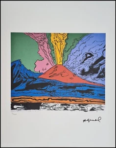 ANDY WARHOL * Vesuvius * 50 x 40 cm * signed lithograph * limited # 71/200 - Picture 1 of 9