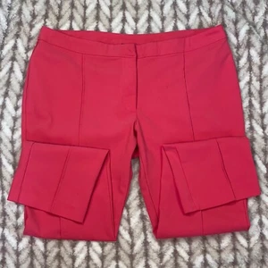 Karrierehose Damen Größe 12 Chino Plissee vorne rosa Nicole von Nicole Miller - Bild 1 von 8