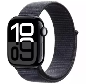NEW Apple Watch Series 10 GPS 42mm Sports Smartwatch - Jet Black/Carbon Neutral - Picture 1 of 5