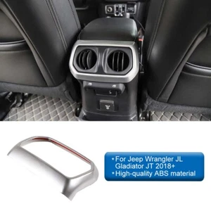 Sliver Rear Back Air Vent Outlet AC Trim Cover For 2018+ Jeep Wrangler JL JT 18+ - Picture 1 of 9
