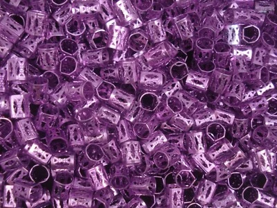 Dreadlock Clips 50pc Lilac Bead Hair Dread Braid Platted Lock Cuffs  - image 1 of 2