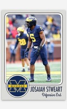 Josaiah Stewart  NMT Custom Art Michigan Wolverines Custom Football Card