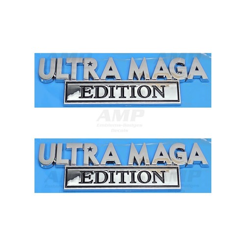 2pc TRUMP BLACK FIGHT MAGA EDITION Emblem Badges Fits Chevy Toyo - Foto 7