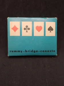 Vintage EMU Plastic Coated Rummy Bridge Canasta Playing Cards 2 x 54 cards - Picture 1 of 4