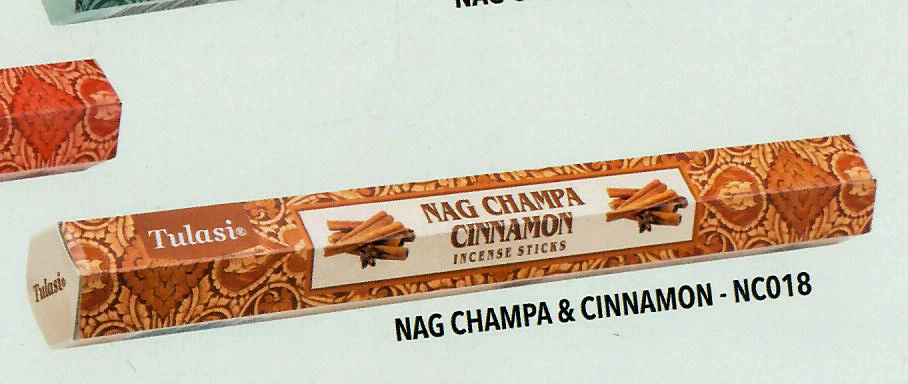 Tulasi Nag champa cinnamon incense sticks/Agarbati [6 Pack of 15 Gms ] 120sticks - Image 1 of 1