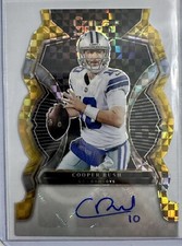 Cooper Rush 2022 Select Prizm GOLD DIE CUT AUTO 4/10 Dallas Cowboys Rare Card 🔥
