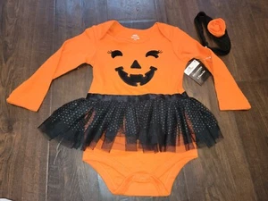Nuevo Body Tutú Calabaza Naranja y Negro Celebrate Halloween Niñas Talla 24 Meses - Imagen 1 de 9