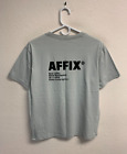 Affix Works Men's T-Shirt Large *Short Gray Short Sleeve Utility Streetwear Logo
