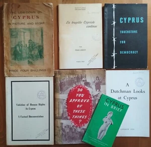 7 RARE CYPRUS BOOKS / BOOKLETS – FIGHT FOR INDEPENDENCE 1950s - Picture 1 of 12