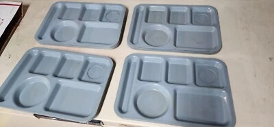 SCHOOL CAFETERIA LUNCH TRAYS, SiLite 614, Melamine, Divided, Lot of 10 - Image 1 of 4