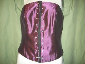 Renaissance Kostüm Mieder One M, One L lila Tafetta vorne geschnürt - Bild 1 von 4