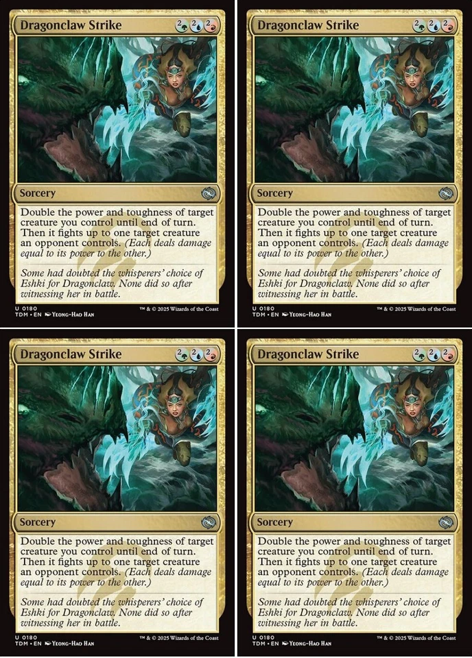 MTG - 4x DRAGONCLAW STRIKE - Tarkir Dragonstorm (U) - Image 1 of 1