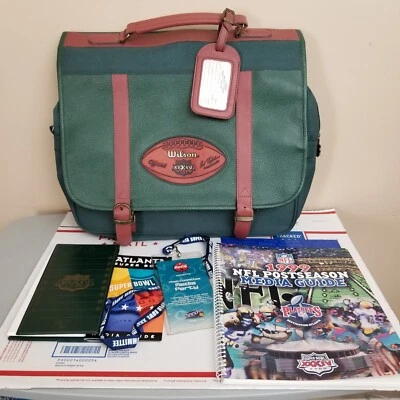 NUEVO Super Bowl XXXIV Cuero Computadora Portátil Bolso Estuche Mensajero 2000 EXTRAS  Foto 1 de 4