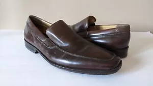 Zapatos Mocasines Gordon Rush Collection Sin Cordones Cuero Genuino Marrón Talla 10 Italia - Imagen 1 de 11