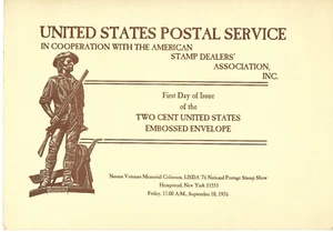 Scott U577 Star & Pinwheel Stamped Env. Ceremony Program First Day of Issue 1976 - Picture 1 of 4