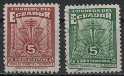 Símbolos de comunicación usados T ECUADOR:1940-43 SC#RA49-RA49A Foto 1 de 2