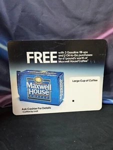 Letrero anuncio vintage de tienda de comestibles Maxwell House Coffee 11 x 14 años 80  - Imagen 1 de 1