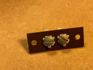 NOS Vintage 2 Terminal Phenolic Antenna / Speaker Screw Strip 1 11/16" #A (Qty A - Picture 1 of 6