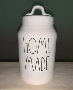 Neu Rae Dunn weiß hausgemacht Kanister ~ Brandneu Medium Größe Glas 8,5" hausgemacht - Bild 1 von 7