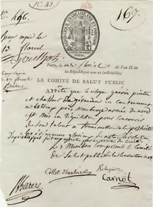 MAXIMILIEN de ROBESPIERRE Signed Document - French Revolution - 10"x7" reprint - Foto 1 di 1