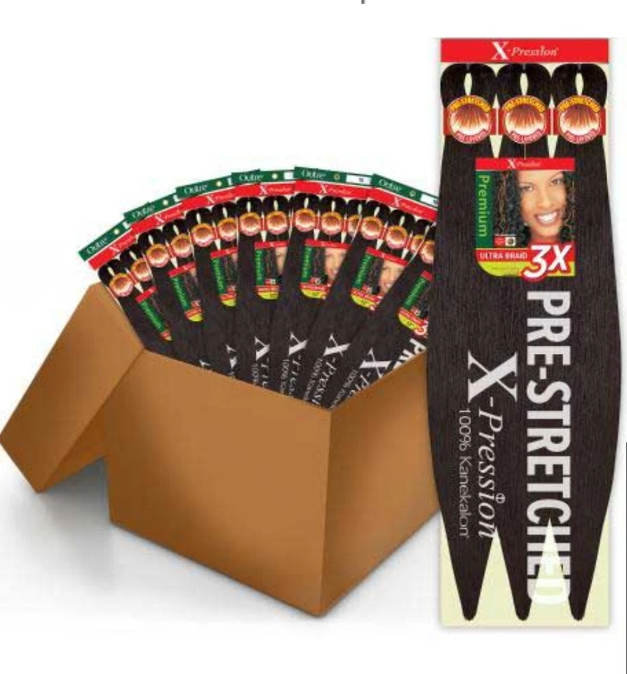Paquete de 50 Trenzas OUTRE X-Pression Kanekalon 3X Trenza Ultra Preestirada 52" Col 1 Foto 1 de 4