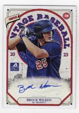 BROCK WILKEN 2023 ONYX AUTHENTICATED VINTAGE BLUE INK AUTO CARD VABW PROSPECT
