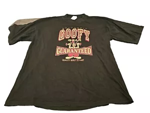 DISNEY STORE BLACK Authentic GOOFY Gear T-SHIRT Black SIZE XL Rare VINTAGE 1990s - Picture 1 of 15