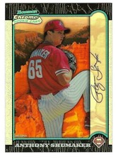 Anthony Shumaker 1999 Bowman Chrome International Refractor RC 100/100 Card# 417