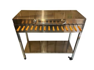 Large Charcoal Stainless Steel BBQ & Cypriot Kebab Skewers Good for Parties EV-2 - Picture 1 of 7