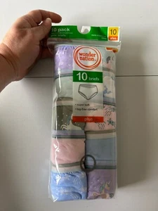 Wonder Nation Girl's 10 Pack Briefs Soft Tagless Unicorn 10 Plus - Picture 1 of 5