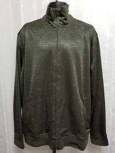 REVERB Money Green 100 Bills with Skulls Mens Zippered Jacket Size XL - Picture 1 of 11