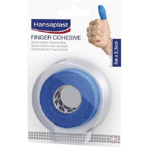 2x Hansaplast Finger Cohesive - Selbstklebende Fingerbandage - 5m x 2.5cm - Bild 1 von 1
