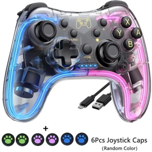 Wireless Bluetooth Pro CONTROLLER für Nintendo Switch,iOS,PC,NS+Joystick-Kappen - Bild 1 von 11