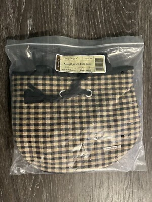 LONGABERGER Brand New KHAKI CHECK TOTE BAG w/ Handle - BRAND NEW #23187164 - Image 1 of 4