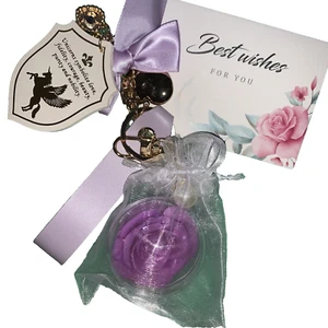 Rose Keychain Eternal Flower Car Bag Hanging Ornaments Purple - Picture 1 of 8