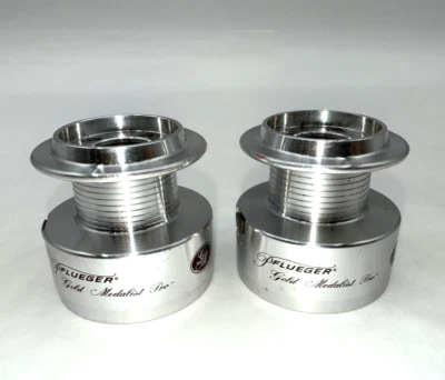 Metal Fishing Reel Spool Assemblies Pflueger Gold Medalist Pro Set 2 - Image 1 of 4