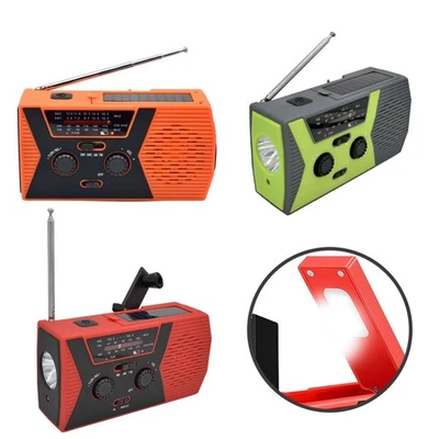 Solar Handkurbel Radio mit LED Taschenlampe Powerbank für Katastrophen Wetter - Bild 1 von 4