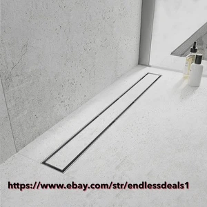 Linearer Duschablauf, 24 Zoll Ablauf mit Flieseneinsatz 24 Zoll, Edelstahl  - Bild 1 von 9