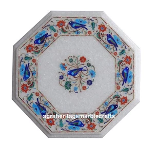 3 PCS Wholesale Lot 12" Marble Coffee/Side Table Top PietraDura Bird Art Decor - Picture 1 of 4