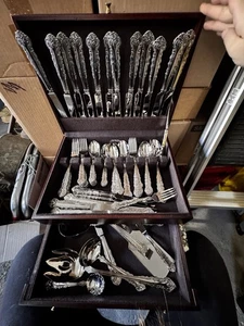 Richmond Hill Reed & Barton 18/10 SS Besteck Silberbesteck Set mit Holzbox Ms6 - Bild 1 von 17