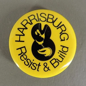 Harrisburg 8 Build & Resist Berrigan Bros Anti-Vietnam War Cause Pinback Button - Bild 1 von 3