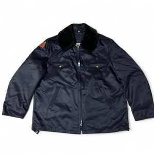 Vintage Blauer Boston Massachusetts workwear security jacket Fur Neck Sz 46R - Picture 1 of 7