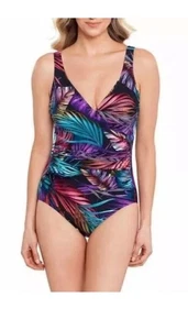 ⚡️Traje de baño de una pieza para mujer Miradonna By Miraclesuit (talla 12) púrpura - Imagen 1 de 3