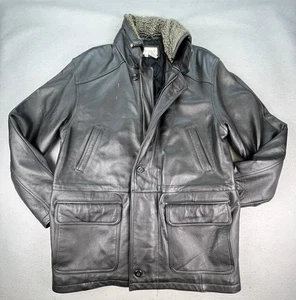 Chaqueta de Cuero Paradox De Colección Alta LT Para Hombres Forrada Negra Cremallera Completa Bolsillos con Botones - Imagen 1 de 16