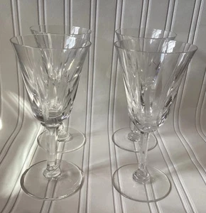Juego de 4 copas de agua de cristal St. Louis vasos Bristol 7 3/4" de alto marcado ácido - Imagen 1 de 7