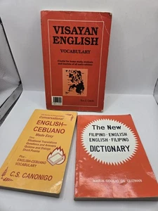 Philippine Language Dictionary And Cebuano Language Books. - Foto 1 di 4