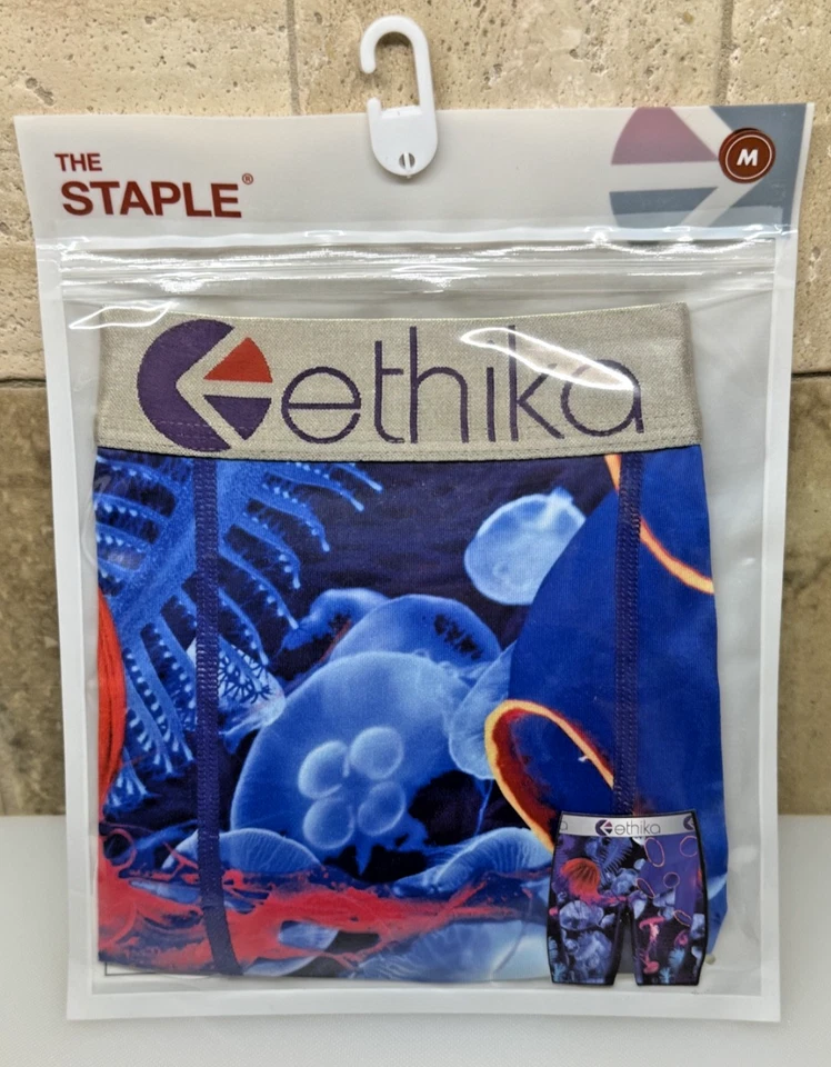 Calzoncillos boxer Ethika The Staple para hombre medianos 30-32 azules/multicolor NUEVO Foto 1 de 1
