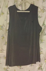 Camiseta sin mangas Maggie Barnes gris elástica para mujer talla grande 3X - Imagen 1 de 2