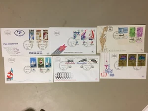 Five Israel rfdc with TAB multiple stamps - Picture 1 of 1