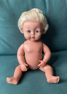 VINTAGE PALITOY TINY TEARS DOLL 3506 ¾ EYE 16H BLUE EYES, BLONDE HAIR - Picture 1 of 5